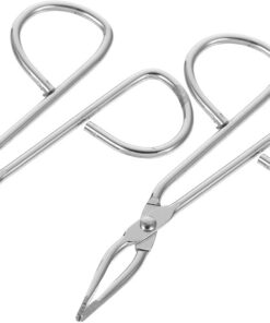 Ciieeo Lot de 2 Pinces à Épiler en Acier Inoxydable Poignées Ergonomiques, Pointe Biseautée, Outil pour Sourcils et Cils, Accessoire Maquillage Précis pour Épilation Visage et Soin