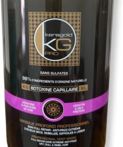 Keragold Pro - BOTOXINE CAPILLAIRE - Sans sulfates - 96% D'ingrédients naturelle - 1000ml (XL KERATINE & PROTEINE DE SOIE)