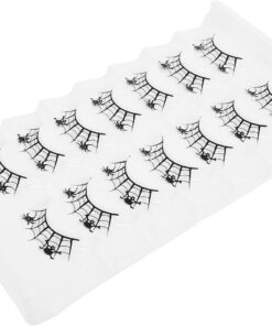 Zerodeko 7 Paires Faux Cils Noirs pour Halloween et Cosplay, Fibre Confortable et Réutilisable Design Unique et Exagéré pour Femmes, Accessoire pour Fêtes et Soirées
