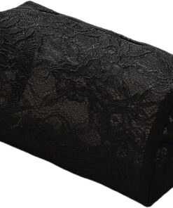 Trousse de maquillage de grande capacité avec fermeture éclair, sacs de toilette en maille, sacs à main, accessoires de maquillage, organiseurs, sac à main en maille tendance, Noir , Beauté de masse