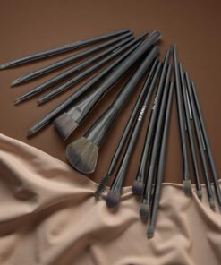 Lot de 16 pinceaux de maquillage professionnels | Poils doux pour poudre, blush, fond de teint, fard à paupières, correcteur et sourcils
