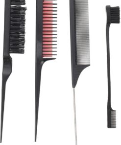 Peigne de Coiffure Professionnel pour Teinture Capillaire en Abs Noir | Lot de 1 Set de Set, Usage Salon ou Maison, Facile à Nettoyer, Souple et Pratique Soins Capillaires