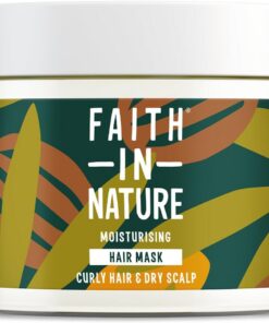 Faith In Nature Masque Capillaire Bio au Karité et à l’Argan, Hydratant pour Cheveux Bouclés et Cuir Chevelu Sec, Végan et Non Testé sur les Animaux, Sans SLS, Silicones ni Parabènes, 300 ml
