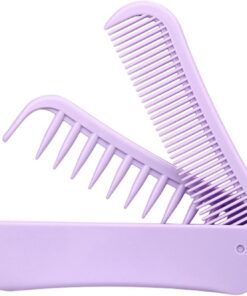 Peigne Pliant Portable Outil de Coiffure et Soin Capillaire à Double Tête | Peigne à Dents Fines pour la Maison, les Voyages, les Vacances, l'Appartement, l'Hôtel, le Dortoir, la Plage