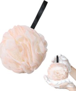 Bath Sponge, Fine Mesh Shower Washcloth, Gentle with Rich Lather Feature, Large Loofah Scrubber for Daily Cleaning, Body Sponge with Plush Style, Bathroom Tool for Family Travel