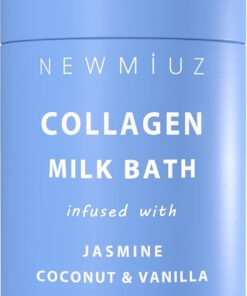 Creamy Coconut Collagen Milk Bath Soak powder Moisturize & Soften Skin – Vanilla Jasmine Luxury Spa Bubble Bath Salt Mother's Birthday Christmas Relaxation Gifts for Women Perfect Stocking Stuffers