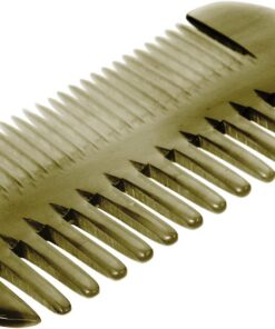 Ciieeo Peigne à Cheveux en Corne de Bœuf Double Face Dents Larges et Fines, Peigne de Massage Antistatique pour Cuir Chevelu, Accessoire de Soin Capillaire Léger et Portable, Usage