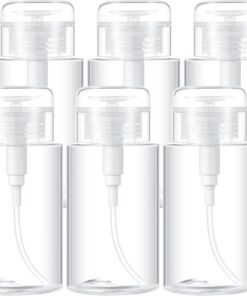 Layhit Lot de 6 distributeurs à pompe à pression pour vernis à ongles, démaquillant, eau micellaire, tonique