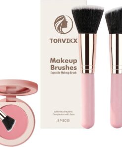 Pinceaux de 3 pièces poils doux | Ensemble de pinceaux pour fard à paupières, contour/blush Débutantes, femmes et filles : de teint, anticernes, poudre et