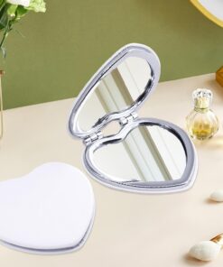Miroir de maquillage portable double face – 1 outil de beauté quotidien, accessoire de sac à main