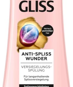 Gliss Kur Gliss Conditioner Anti-Split Ends Miracle (200 ml), Après-shampooing répare les fibres capillaires endommagées, pour une scellement durable des pointes fourchues et un coiffage idéal