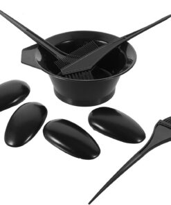 Artibetter Kit de Coloration pour Cheveux Rose en Plastique Bol Mélangeur et Cache-oreilles, Facile à Utiliser sans Salir la Peau, pour Soins Capillaires en Salon