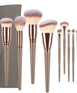 Kit pinceaux 15 Pièces Poils Doux Avec Étui | Pinceaux de Teint Poudre Correcteur Fard à Paupières Blush Pour femmes filles salon esthétique voyages d'affaires maison