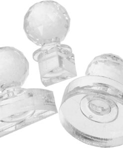 Toyvian Ensemble 3 Outils de Pressage Acrylique Transparent 30 Mm Rond 1/4 et 1/2 pour Fard à Paupières et Sourcils en Maquillage Professionnel