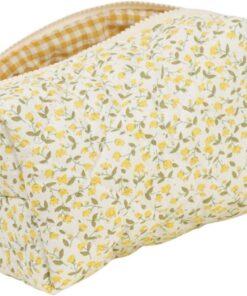 à cosmétiques Fonctionnel en Coton à Fleurs, avec Espace spacieux pour Outils de Maquillage, Pochettes pour Accessoires de beauté, Trousse de Maquillage