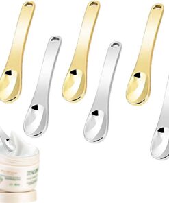 Spatule de en métal, scoop de beauté 6x petites spatules de soins de la | Applicateur de crème, outils de beauté, cuillère en métal pour le mélange, cosmétique faciale