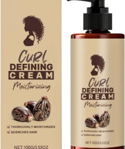 Crème Définition Boucles,100ml Crème Coiffante Boucles pour Femmes Cheveux Secs,Soin Capillaire Femme Homme Enfant Quotidien Nuit Jour Sortie Salon Soirée | Femmes Hommes Filles