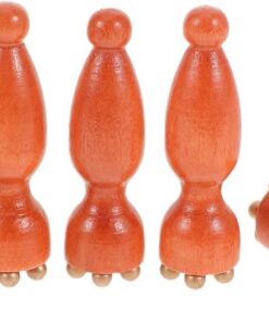 Artibetter Outil de Gua Sha Visage en Bois Marron Lot de 6 Bâtonnets de Massage Précis de Lotus pour Relaxation et Soins du Visage