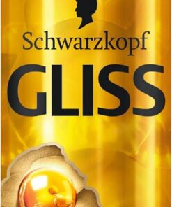 Gliss Après-shampoing réparateur express Oil Nutritive (200 ml), nourrit les cheveux abîmés et rêches, avec protection thermique jusqu'à 230 °C