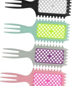 OUNONA 4 Pièces Peigne Démêlant Anti-statique pour Cheveux Bouclés et Lisses Brosse Massage Ventilée pour Cheveux Secs et Humides Outil Coiffant Portable pour Soins Capillaires