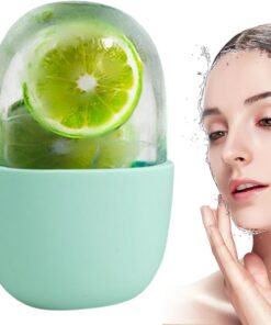 Rouleau de Massage Glacé Visage Accessoire De Beauté Masseur Soin Visage | Moule à Glaçons Silicone Beauté Spa Maison Et Pour Froid Anti-Poches Réutilisable