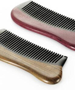 Healvian 1pièce Peigne Naturel De Massage Pour Peigne à Cheveux Délicat Corne Outil De Soin Capillaire Couleur