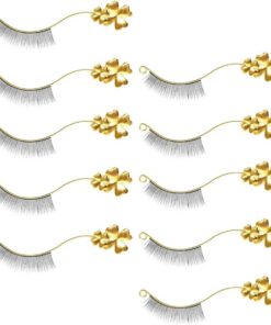 Ciieeo Outil Accessoire Pratique et Esthétique en Métal Doré 6 Paires de Pose de Faux Cils pour Arranger et Présenter les Cils pour Salon