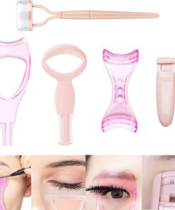 Kit d'outils 5 en 1 pour application de cils, applicateur de cils, recourbe-cils, peigne à cils, outil de maquillage, bouclier de mascara pour eye-liner, outil de séparateur de cils, recourbe-cils