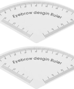 STOBAZA 2pièces Outil de Mesure pour Sourcils Gabarit de Mise Forme Pvc Règle de Dessin Réutilisable pour Tracé Précis
