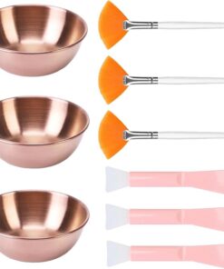 Ensemble d ' outils professionnels de soins de la peau, avec bol et brosses en acier inoxydable, pour une Application précise, paquet de 9