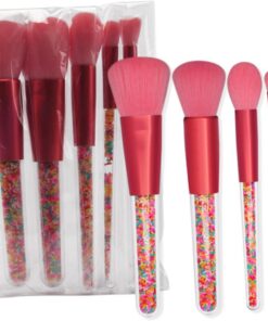 Healeved Ensemble De 5 Pinceaux De Maquillage Poils En Fibres Naturelles Faciles À Manipuler Outils De Beauté