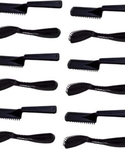 Peignes 20 Pièces de Coloration Capillaire de Salon Noirs Abs | Outils de Soins Capillaires, Fournitures pour Salons de Coiffure, Usage Barber et Coiffage