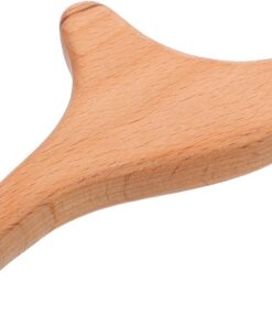 STOBAZA Outil de Massage Gua Sha Bois Naturel Sculpté Ergonomique pour Grattage Corporel Détente Musculaire et Tonification Visage Anti-rides