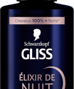 Gliss, Schwarzkopf, Soin Elixir de Nuit , Reconstruction , Cheveux longueurs et pointes fourchues , Renforce et reconstruit intensément , Systeme HaptIQ et enrichi en complexe ionique , 100 ml