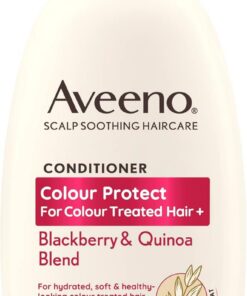 Aveeno Soin capillaire apaisant pour cuir chevelu - Protection de la mûre et du quinoa - Après-shampoing pour cheveux colorés - 300 ml.