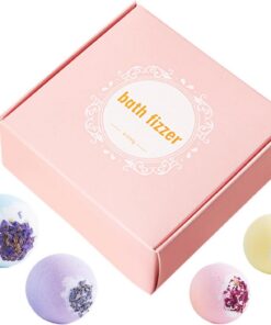 Gentle Dried Flower Bath Balls, 4 Pieces, 5.6x5.6x5.6cm, Moisturizing Body Cleanser, Bubble Shower Accessory, Skin Softening, Relaxing Spa Experience