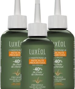 LUXÉOL - Conditionneur Antichute Progressive - Soin Capillaire Avec Rinçage - Réduit Chute De Cheveux de 40%* - 99% Ingrédients Origine Naturelle - Brillance & Résistance - Fabriqué En France - 150ml