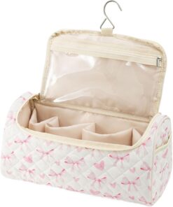 Trousse De pour Outils Coiffants avec Crochet Organisateur Mignon Matelassé | Trousse pour Séchoir et Brosse pour Lisseur Fer à Lisser Fer à Boucler Toilette Bijoux Salle de Bain Gym Hommes Femmes