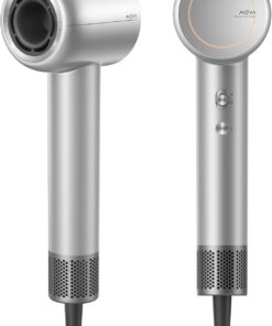 MOVA Sèche-Cheveux Shine 10 Argent | Technologie AeroBlossom™, Moteur sans Balais 110 000 Tr/min, Soin Capillaire au Plasma, Contrôle Thermique NTC 1000 Fois/s