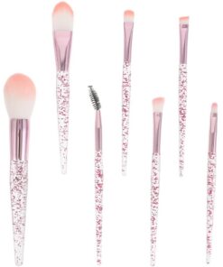 Healeved 10pièces Kit de Pinceaux Maquillage Yeux avec Manche Incluant Pinceaux Poudre Fond de Teint Correcteur Fard à Paupières Sourcils et Eyeliner Convient Femmes Filles Make-up