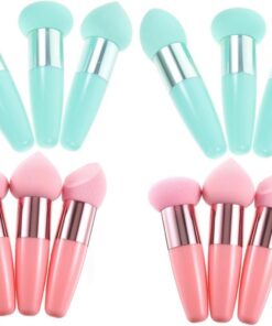 Healeved 12pièces Éponge De Maquillage Portable Pen De Accessoires Cosmétiques Pour Formes Variées Pour Détails Visage Et Confort Utilisation