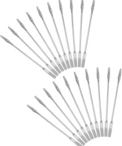 Healvian 20 Pièces Spatules de Maquillage Double Embout Acier Inoxydable pour Mélange Précis Fond de Teint et Soins Cosmétiques Outils Portables Compacts et Durables pour Beauté