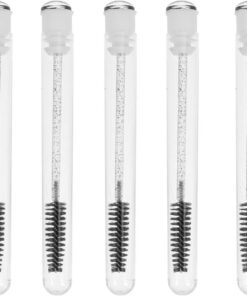 Baguettes à Cils Noires en Nylon Lot de 15 Sets de Sets Brosse Mascara Protectrice L'eau Tête en Cristal Outil de Beauté pour Séparer les Cils Couleur Aléatoire Plusieurs styles