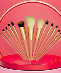 Lot de 14 pinceaux de maquillage professionnels | Poils doux pour poudre, blush, fond de teint, fard à paupières, correcteur et sourcils