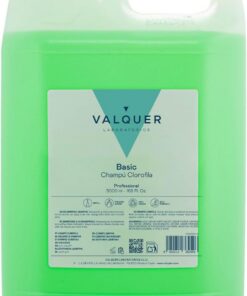 VALQUER Shampoing Professionnel à la Chlorophylle 5 L | Sans Silicones | Grand Format pour Salons de Coiffure et Usage Intensif | Tous Types de Cheveux | Formule Vegan