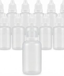 Lot de 24 flacons compte-gouttes vides en plastique compressibles de 30 ml - Flacons compte-gouttes portables avec bouchon à vis et bouchon pour liquide à paupières