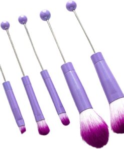 5 pièces bijoux perles bricolage pinceau pour les yeux perles détachables ensemble de pinceaux de maquillage pour femmes filles outil de maquillage cosmétique professionnel pinceaux faciles à nettoyer