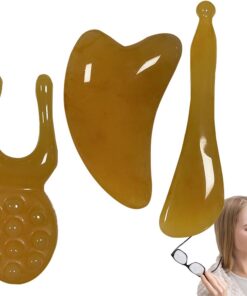 Outil de Massage Visage 3 Pièces Grattoir De Soin Manuel En Résine | Accessoire de Modelage du Visage Pour Spa À Domicile Salle De Bain Routine Quotidienne Soin De Beauté Femmes Et Hommes