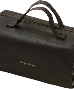 Élégantes trousses de maquillage imperméables avec intérieur réglable pour organiser les soins de la peau et les accessoires, sac de rangement en PVC pour cosmétiques