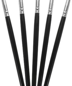 Pinceau Rehausseur de Cils Noir en Bois et Fibre, Confortable à Saisir, Lot de 5 Pièces pour Maquillage et Rehaussement des Cils Couleur Aléatoire